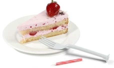 4 蛋糕燭臺蠟燭和叉子完美結(jié)合