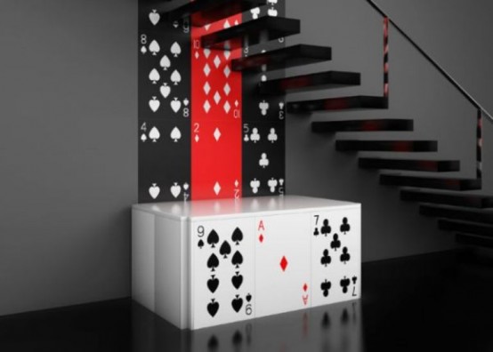 有趣的摩登“撲克”裝飾家具