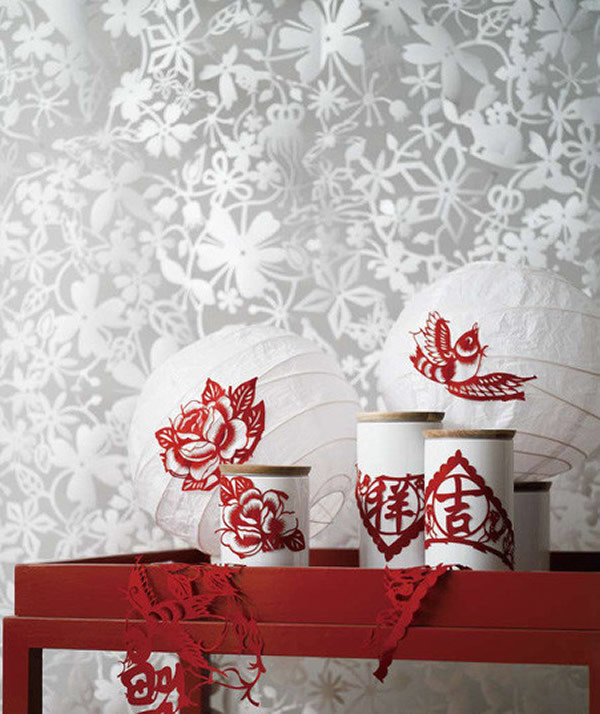 融入剪紙元素的各類家居陳設(4)