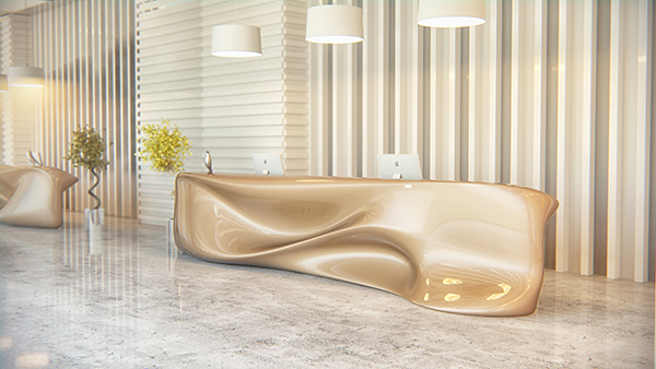 推崇自然主義的流線型桌子